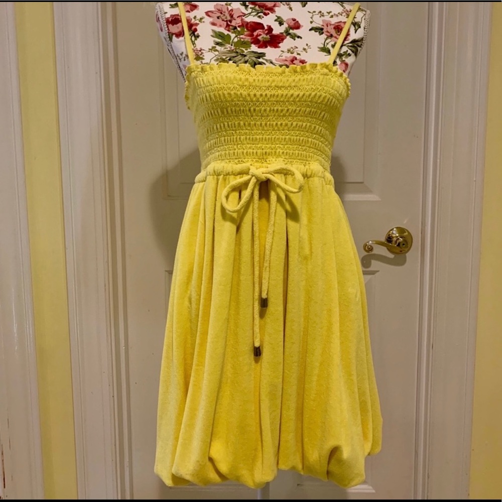 Juicy Couture Y2K yellow swim coverup size Medium